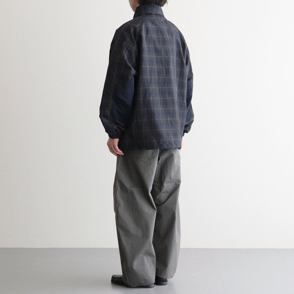 綿ポプリン ワイドパンツ #KHAKI [HQ-P026-051]