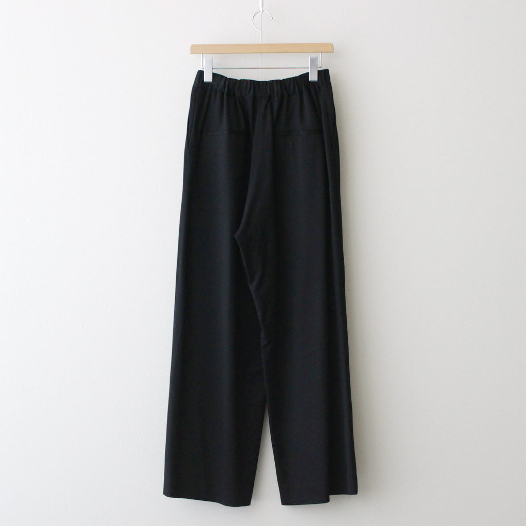 Viscose Wool Silk Gabardine Easy Wide pants #BLACK [GL241-40162]