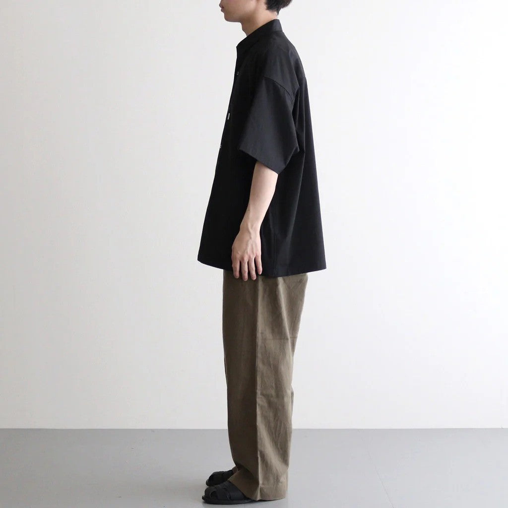 Solotex Twill S/S Oversized Box Shirt #BLACK [GM261-50159B]