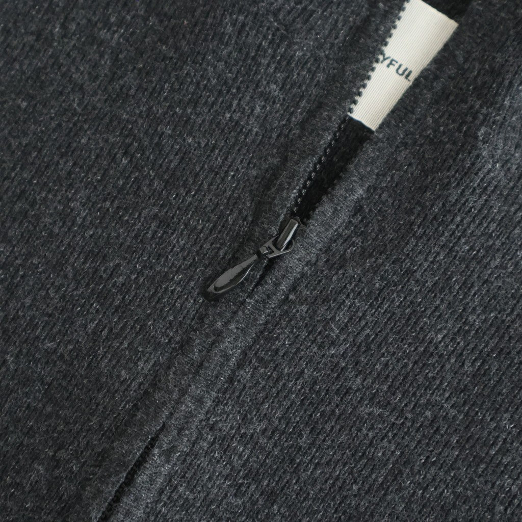 Halfzip Rib Knit #D/GRY [12610506]