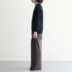 EXTRA FINE WOOL KNIT CREW NECK LS #BLACK [ST.1634]