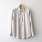 COTTON SILK STRIPE SHIRT #RED BROWN STRIPE [A26AS03CS]