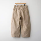 綿サージ ワイドパンツ #BEIGE [HR-P027-051]
