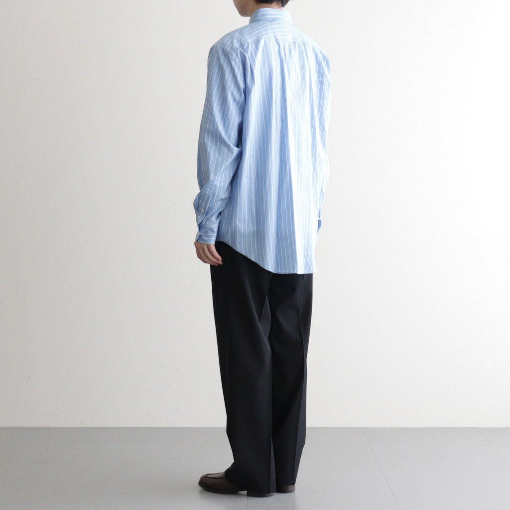 COTTON SILK STRIPE SHIRT #SAX BLUE STRIPE [A26SS01CS]