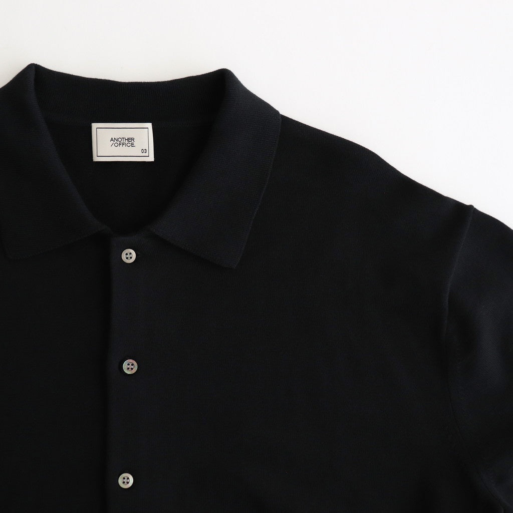 Scape Knit Polo Cardigan #Black [AODFKN305]