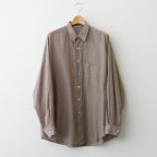 AIRY LIGHT COTTON CHECK BIG SHIRT #BROWN GINGHAM CHECK [A26SS01GC]