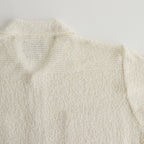 COTTON SHEER KNIT OPEN COLLAR SHIRT #OFF WHITE [YK25SS0964S]