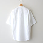 WASHED FINX TWILL BIG HALF SLEEVED SHIRT #WHITE [A25SS03TN]