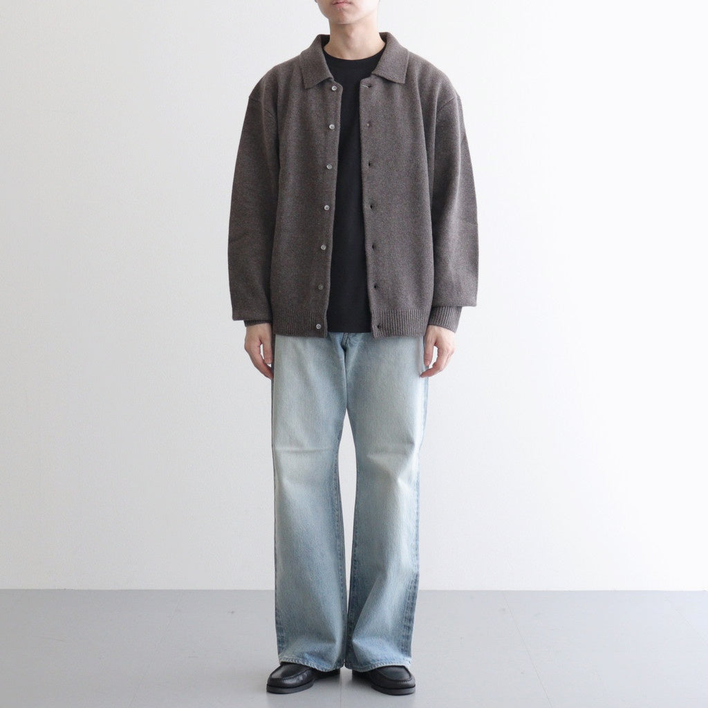 Scape Polo Wool Cardigan #Mole [AOEFKN011]