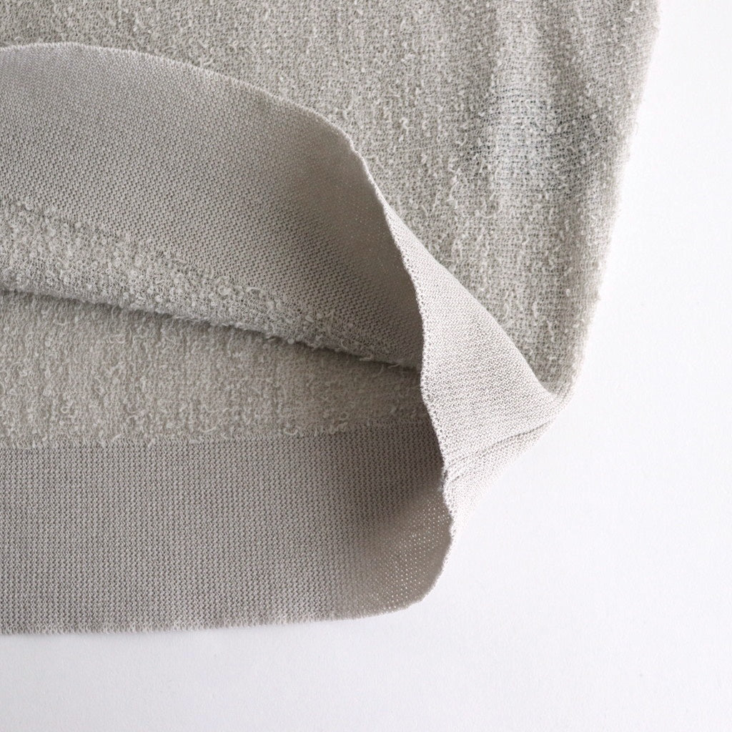 SHEER LIGHT KNIT SKIPPER LS #PALE GREY [ST.1150]