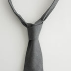 WOOL FULLING FLANNEL STRIPE TIE #TOP GRAY [A24AT06HC]