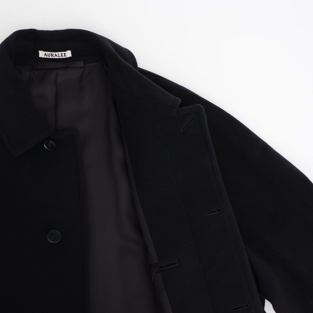 SUPER FINE WOOL MOSSER SOUTIEN COLLAR COAT #BLACK [A25AC01WM
