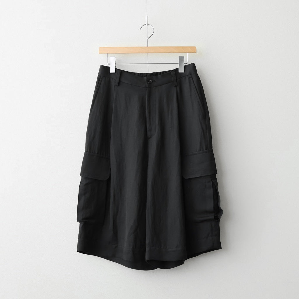 VIS/LI BRIGHT TWILL CARGO SHORT TROUSERS #DARK CHARCOAL [ST.1458]