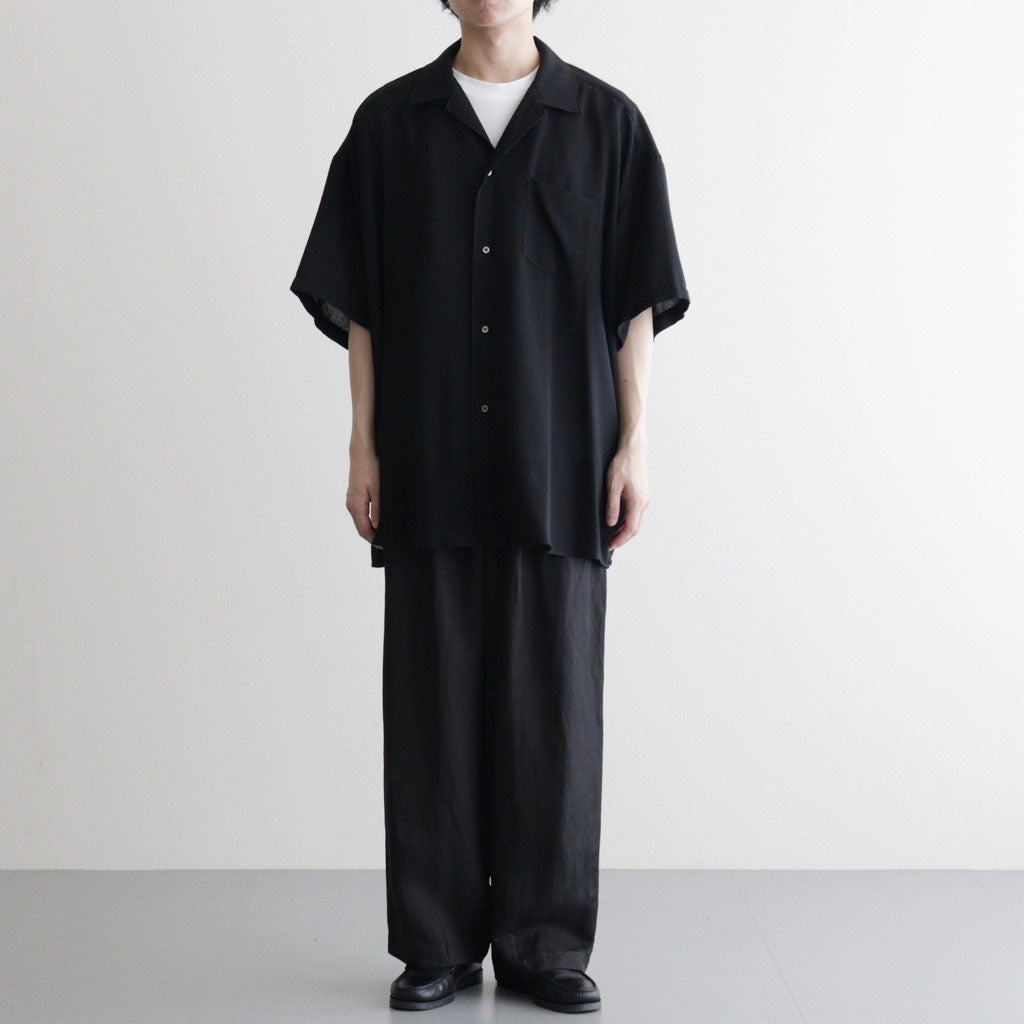 Viscose Viyella S/S Sleeping Shirt #BLACK [GM261-50457]