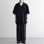 Viscose Viyella S/S Sleeping Shirt #BLACK [GM261-50457]
