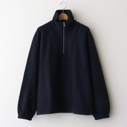 WOOL FREECE HALF ZIP PULLOVER #NAVY [YK24FW0801B]