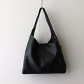 LEATHER SHOULDER BAG #BLACK [ST.1179]