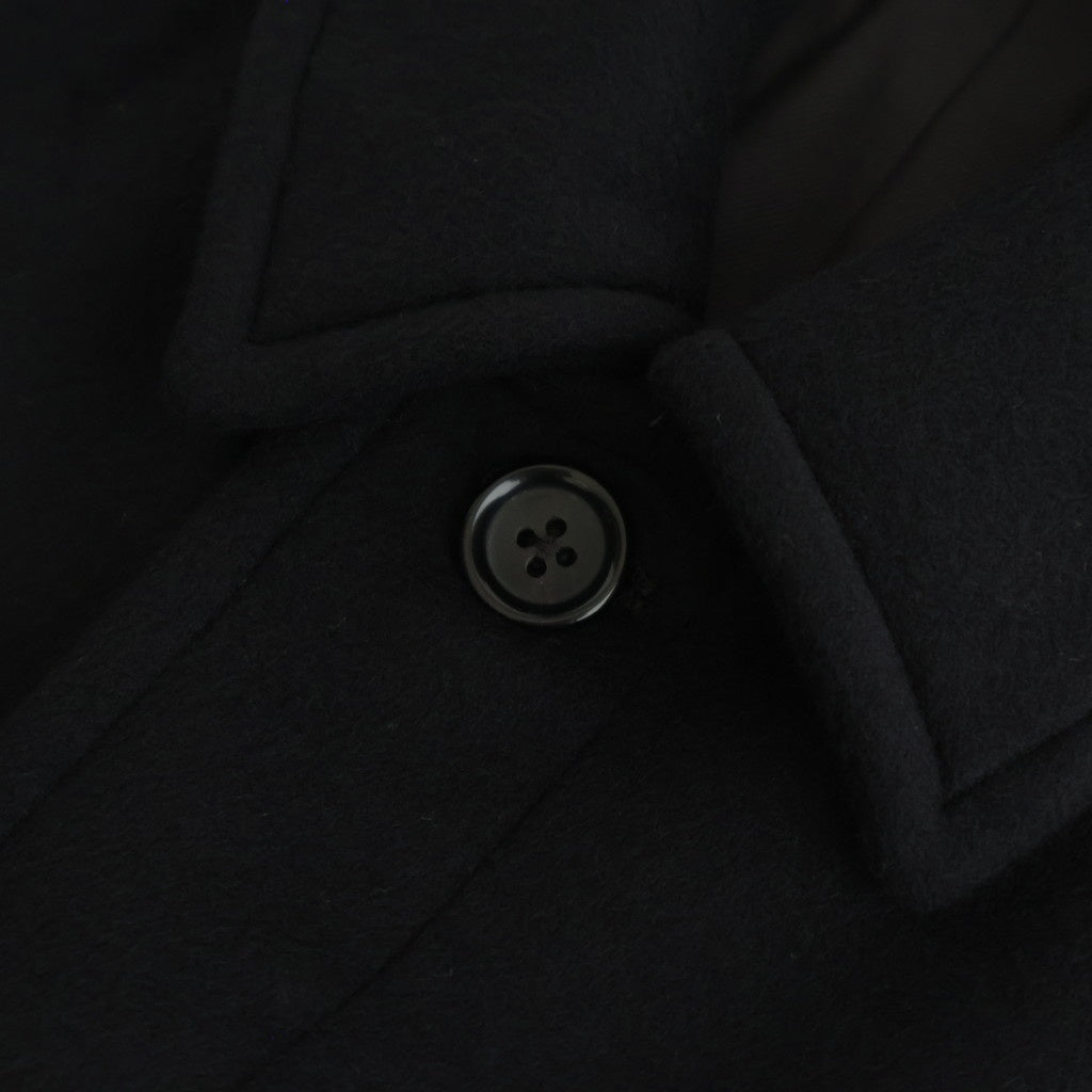 Light Melton Oversized Coat #BLACK [GU253-10270B]