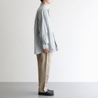 CORPORATE UNIFORM L/S SHIRT #GREEN STRIPE [FSC253-50105B]