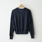 SILK SUEDE KNIT V NECK PULLOVER #NAVY [KRAGLW0312]