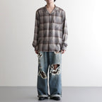 DESTRESSED MODERN DENIM WIDE CUT #FADED INDIGO [26440430]