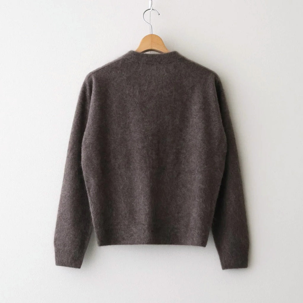 ROYAL CASHMERE FUR CREWNECK CARDIGAN #BROWN(035) [KRAGGW0903]