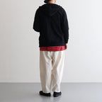 FCDPTD｜製品染＆ポリエステル裏毛 前開きパーカー #BLACK [GE_FR0304TD]