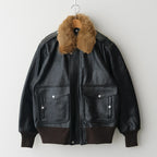 SHRINK LEATHER G-1 JACKET #BLACK SHRINK [26330705]