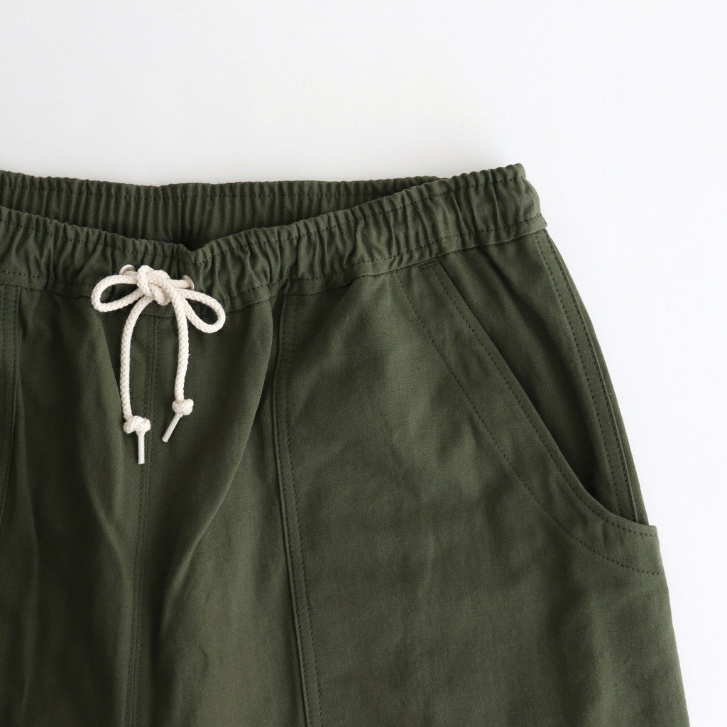 綿麻ヘリンボーン ベイカーパンツ #KHAKI [HO-P019-051]