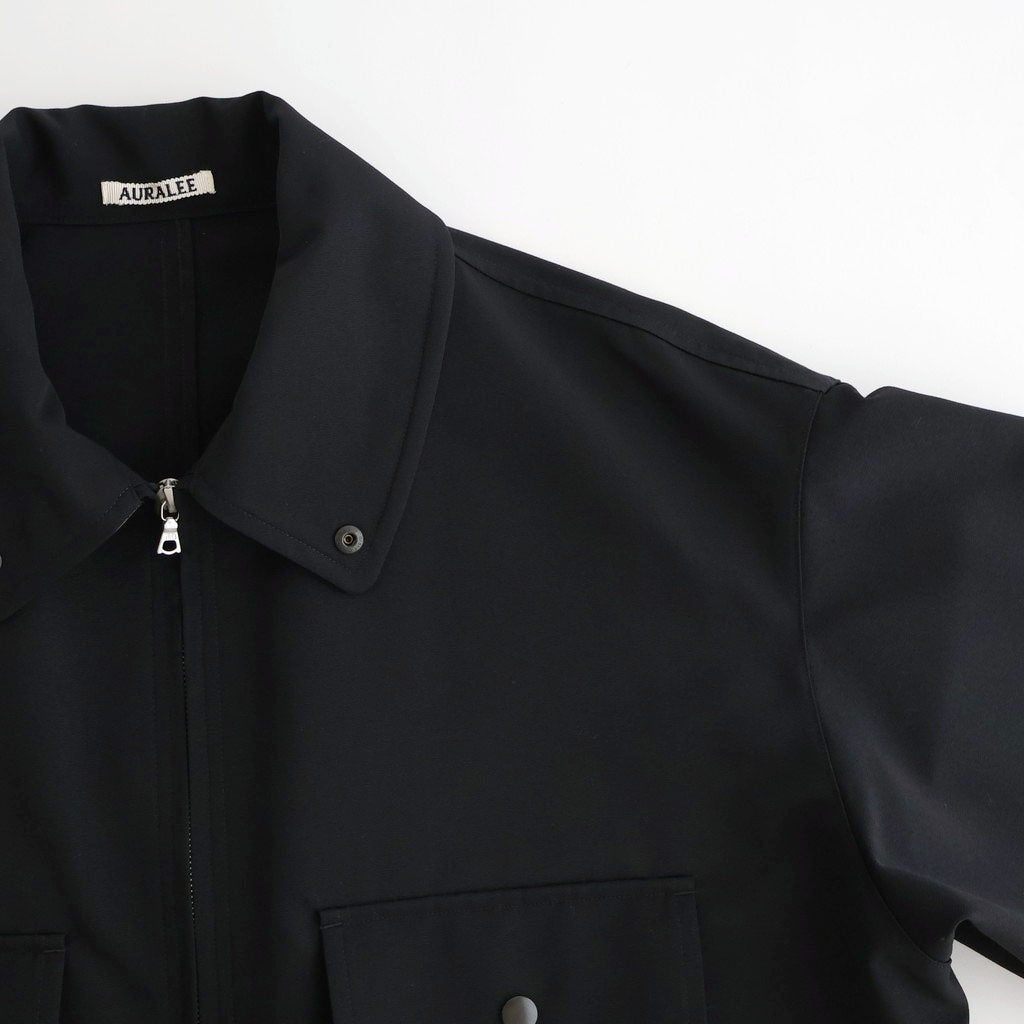 WOOL MAX CANVAS BLOUSON #BLACK [A26SB02WC]