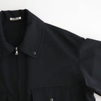 WOOL MAX CANVAS BLOUSON #BLACK [A26SB02WC]
