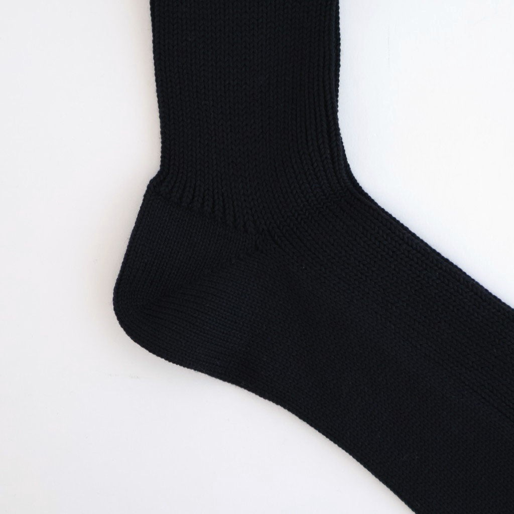 COTTON LOW GAUGE SOCKS #BLACK [A26SS03SX-M]