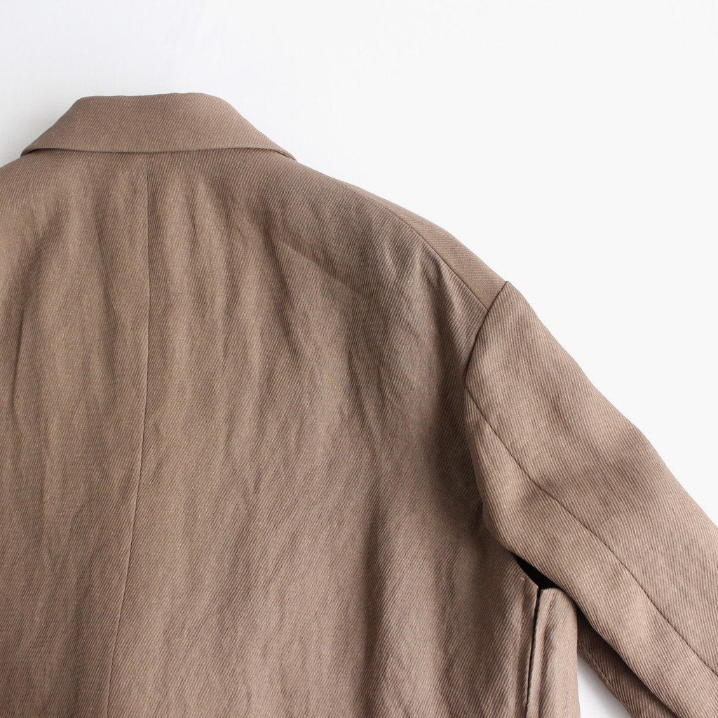 PAPER KERSEY SIDE OPEN DOUBLE-BREASTED JACKET #TAUPE [YK21SS0186J]
