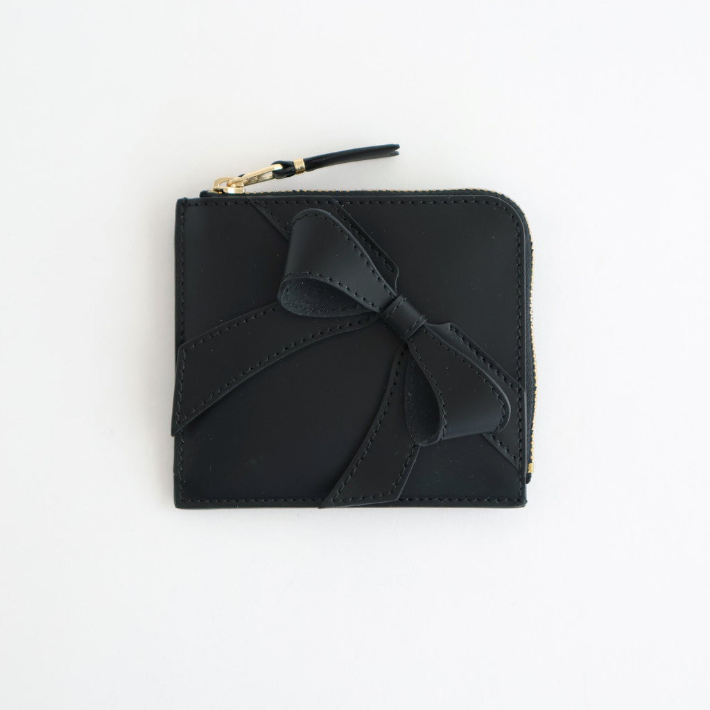 L字型ZIP財布 - BIG BOW #Black [8Z-O310-051]