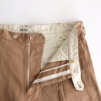 WASHED FINX CHINO ONE-TUCK PANTS #CAMEL BROWN [A25SP02FC]