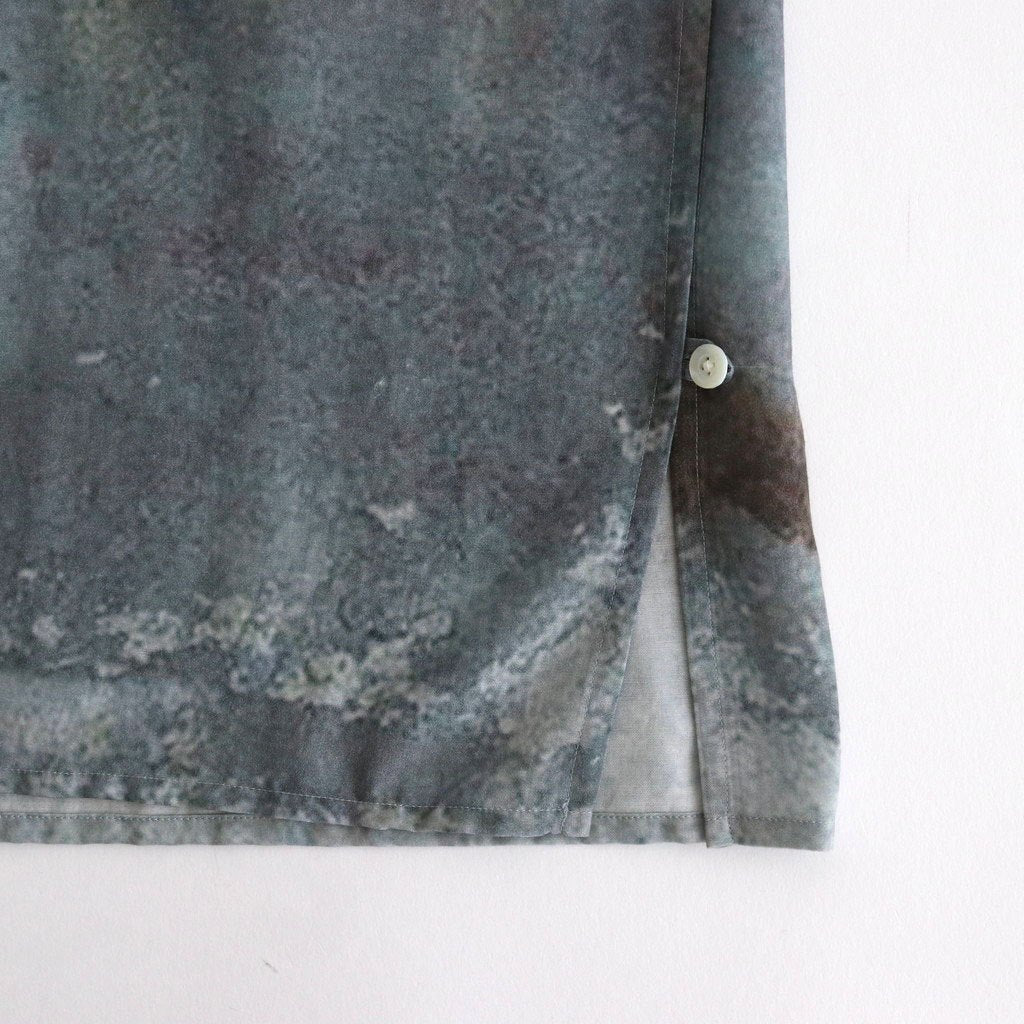 LANDSCAPE PRINTED OPEN COLLAR SHIRT #BLUE [YK25SS001003SH]