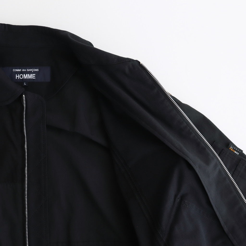 綿ナイロンバックサテン×多素材MIX ブルゾン #BLACK×MIX [HO