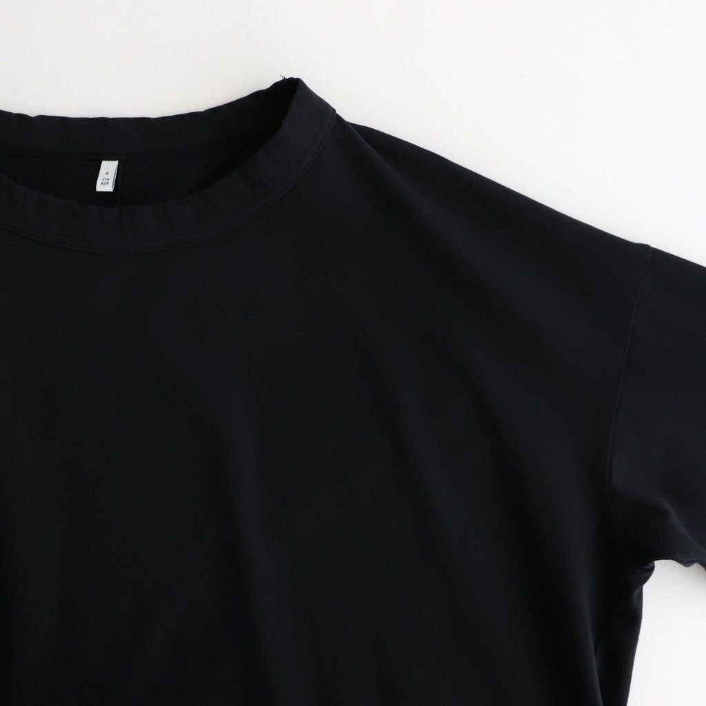 FOB6T - 微強撚綿天竺 6分袖カットソー #95 Midnight [SN_FR0902T6]