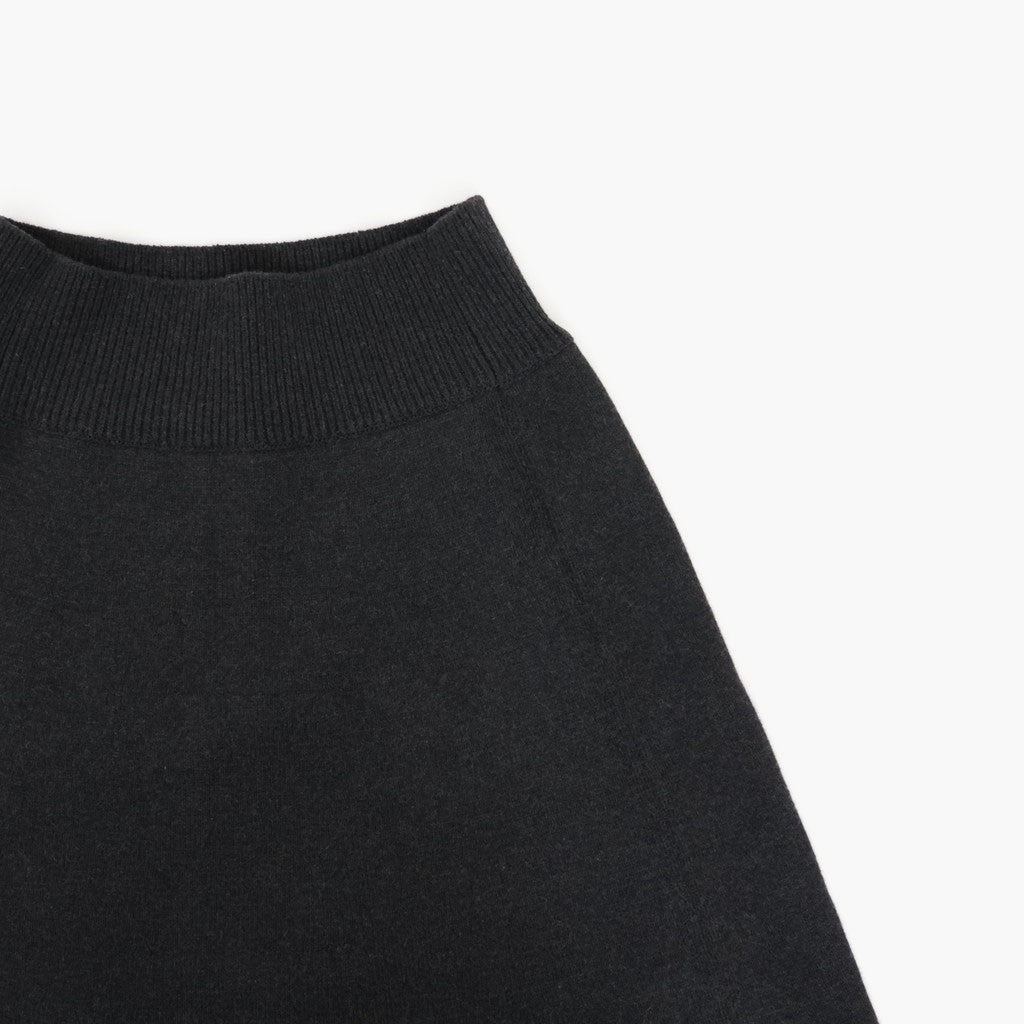 SUPER FINE WOOL KNIT SKIRT #TOP BLACK [A26AS06TJ]