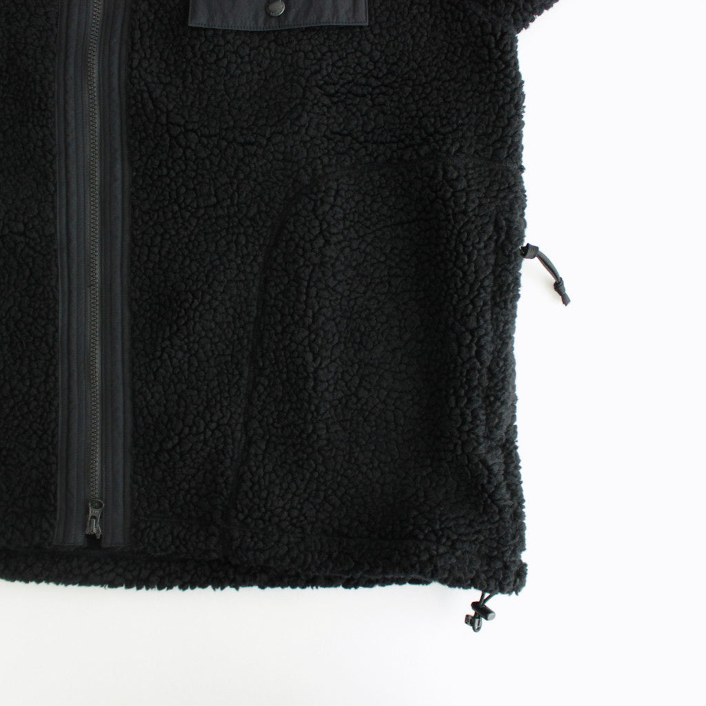 綿ウールボア ブルゾン #BLACK [HN-T018-051]