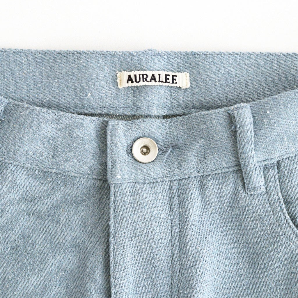 SILK NEP DENIM 5P WIDE PANTS #LIGHT BLUE [A26AP01SD]