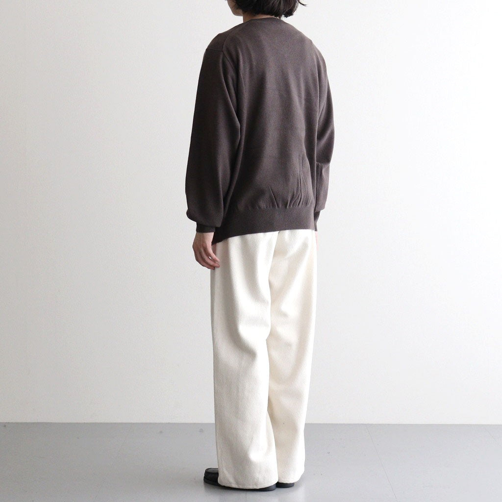 SILK NEP DENIM 5P WIDE PANTS #IVORY WHITE [A26AP02SD]