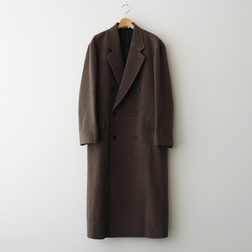 SUPER FINE WOOL MOSSER CHESTERFIELD COAT #TOP BROWN [A25AC02WM]