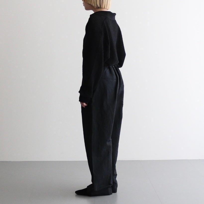 SHEER LIGHT KNIT SKIPPER LS #BLACK [ST.1150]