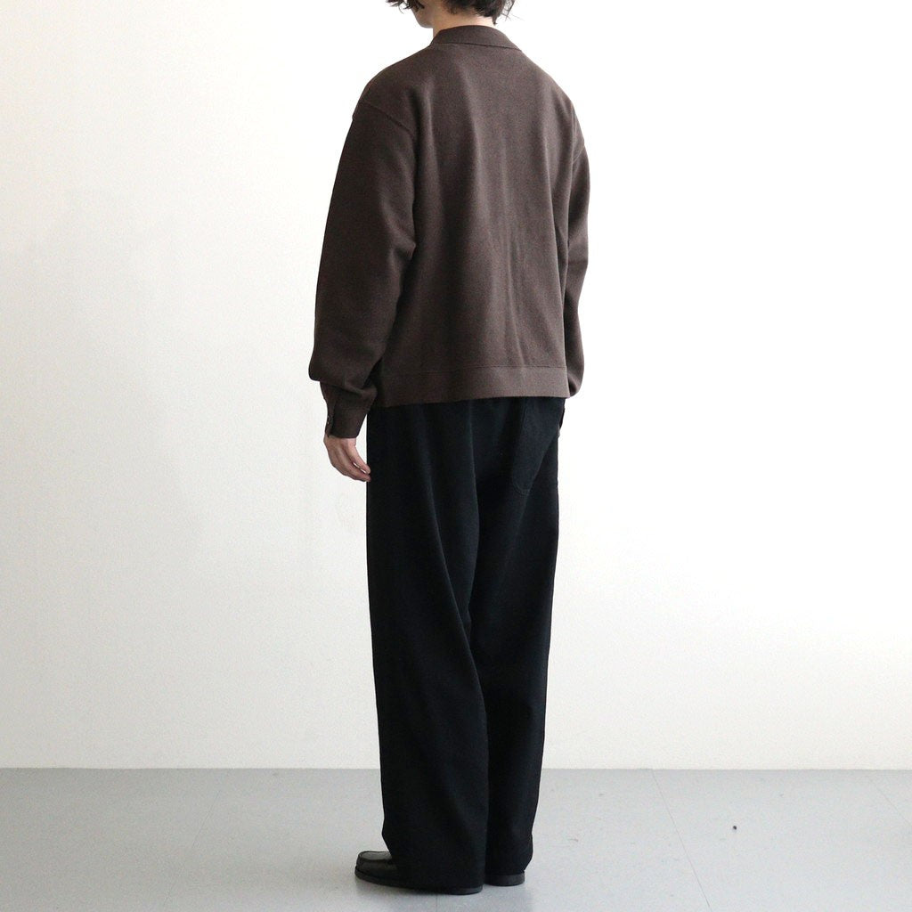 Co/Wo Moss Stitch Zip Blouson #BROWN [2603-003]