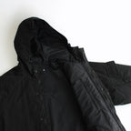 綿ナイロンウェザー×エステルタッサー ジャケット #BLACK [HN-J025-051]