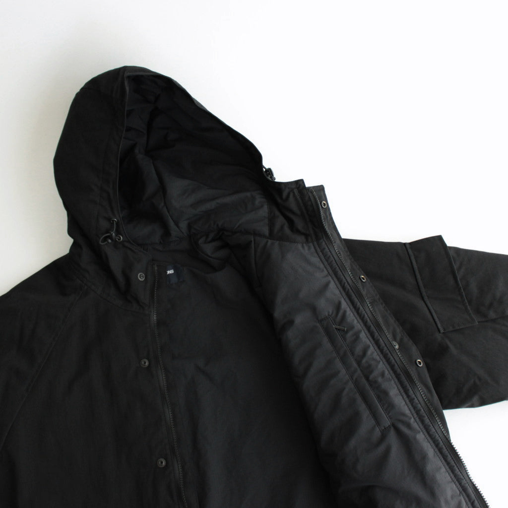 綿ナイロンウェザー×エステルタッサー ジャケット #BLACK [HN-J025-051]