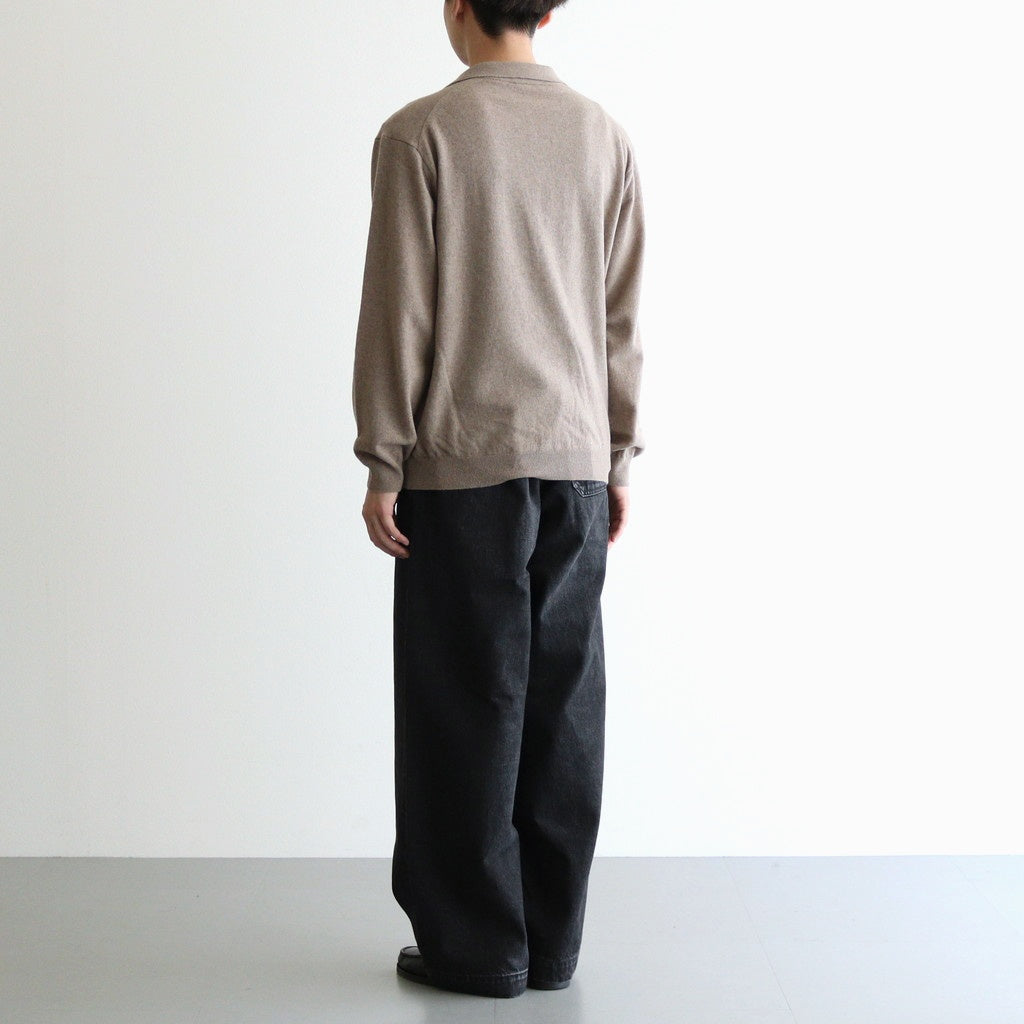 Selvage Denim Belted Pants #BLACK_DARK FADE [GU253-40064DB]