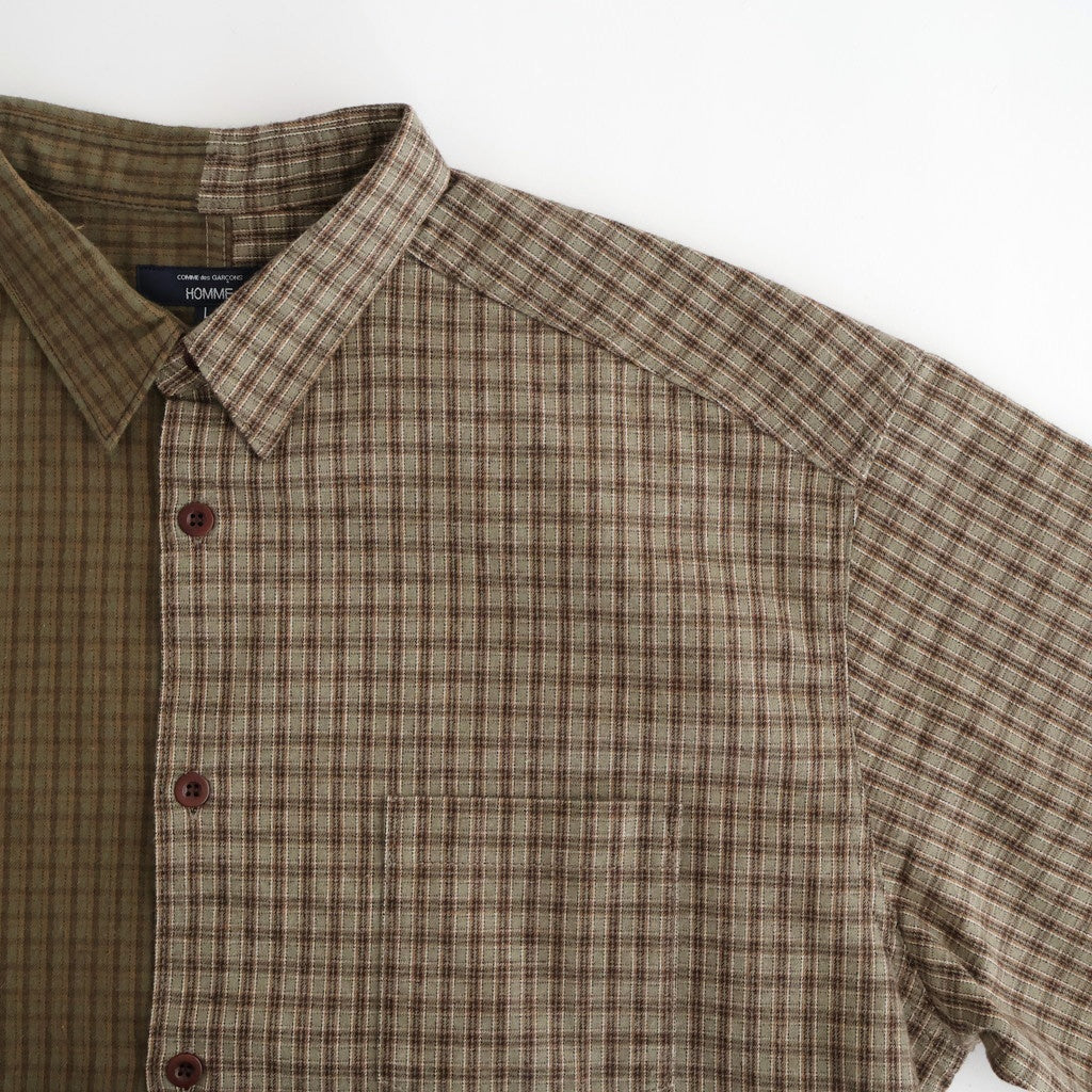 綿フランネルチェックシャツ #KHAKI [HP-B021-051]