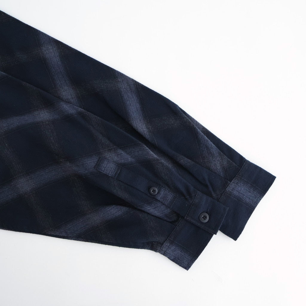 FLANNEL CHECK OVER YOKE SHIRT #NAVY [FSC253-50129]